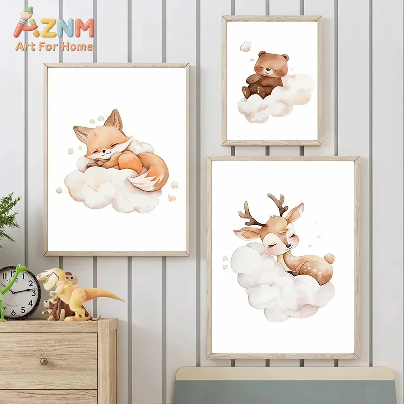 AZNM Watercolor Sleeping Woodl - огляд і ціна Baby Nursery Frames