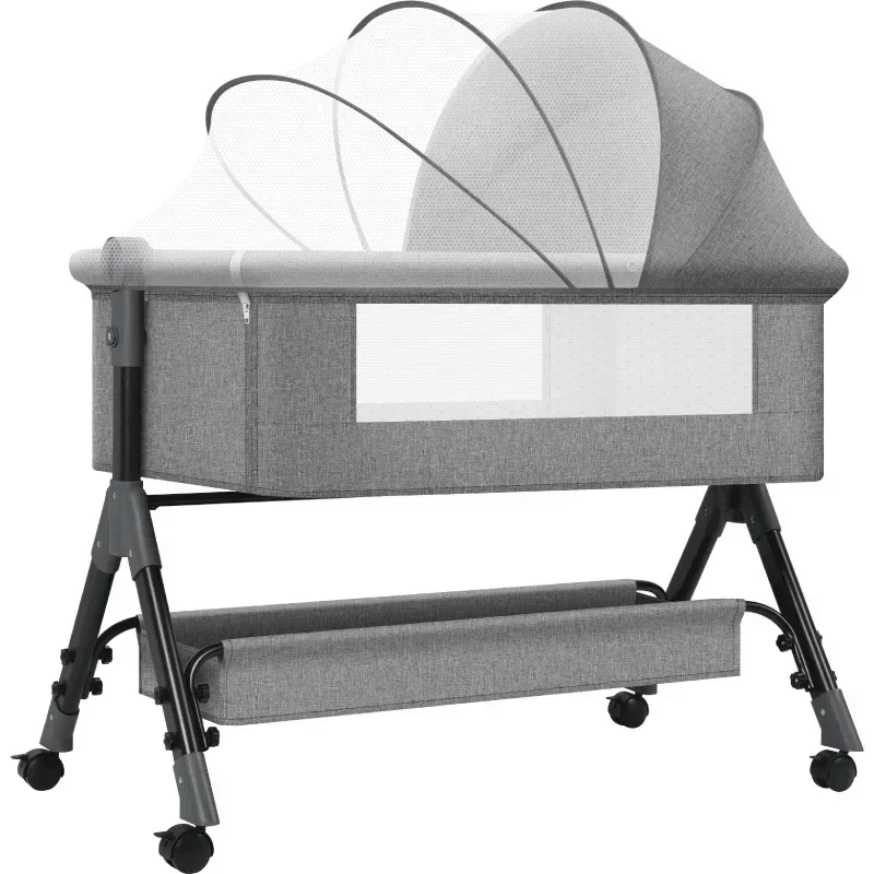 Movable Splicing Crib Foldable - огляд і ціна Baby Nursery Trolley