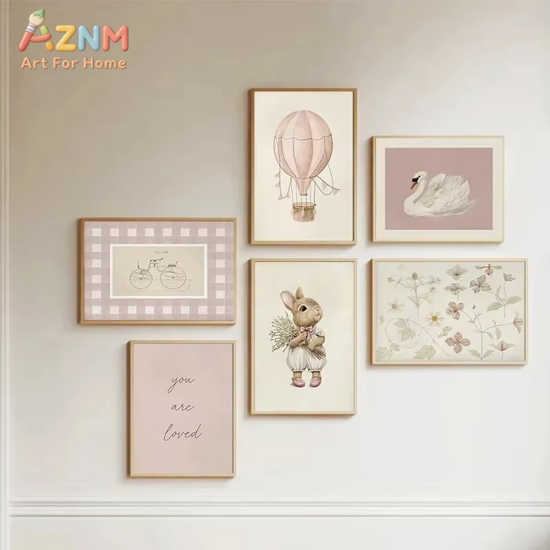 Bunny Nursery Canvas Wall Art  - огляд і ціна Baby Nursery Frames