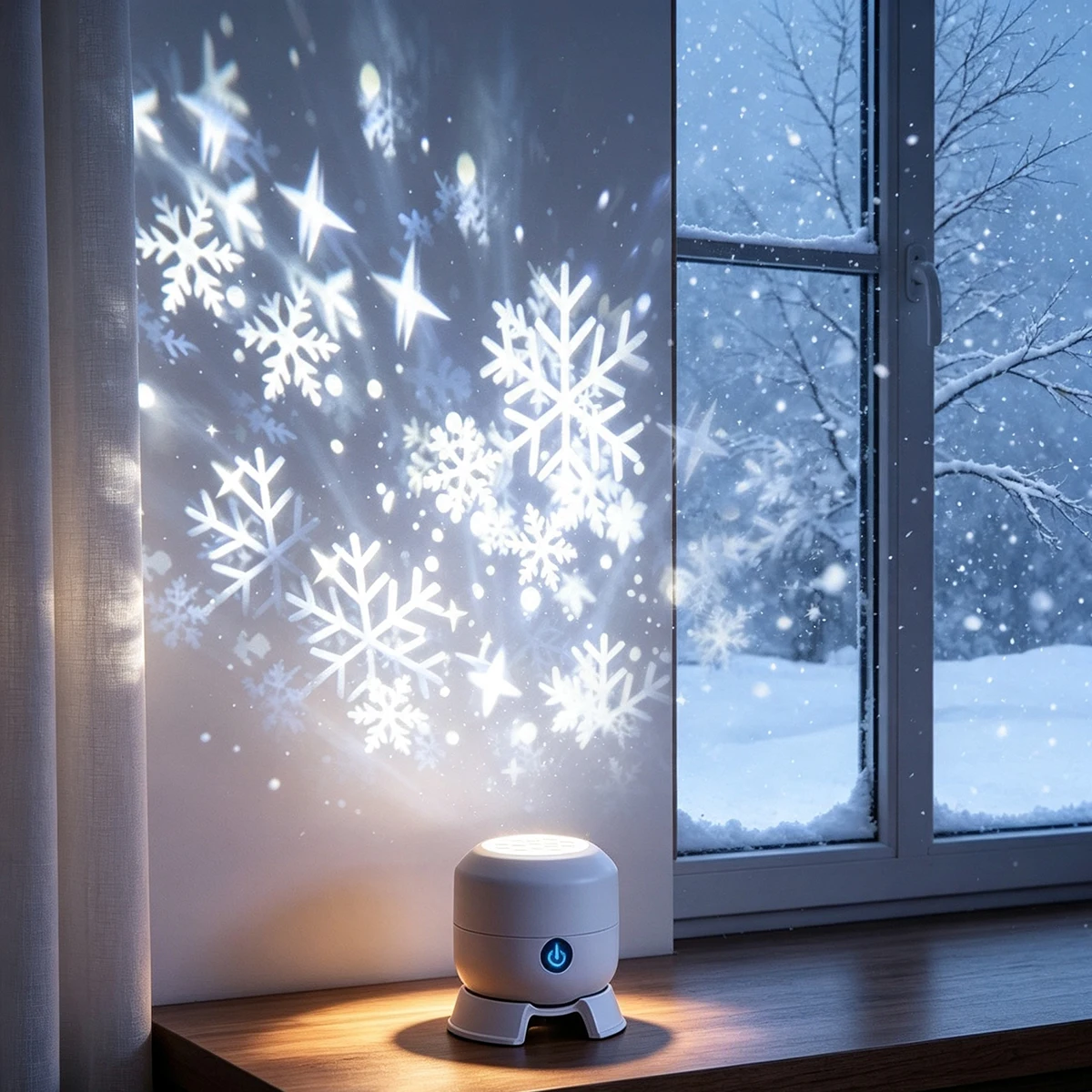 LED Rotating Snowflake Star Pr - огляд і ціна Baby Nursery Wall Lights