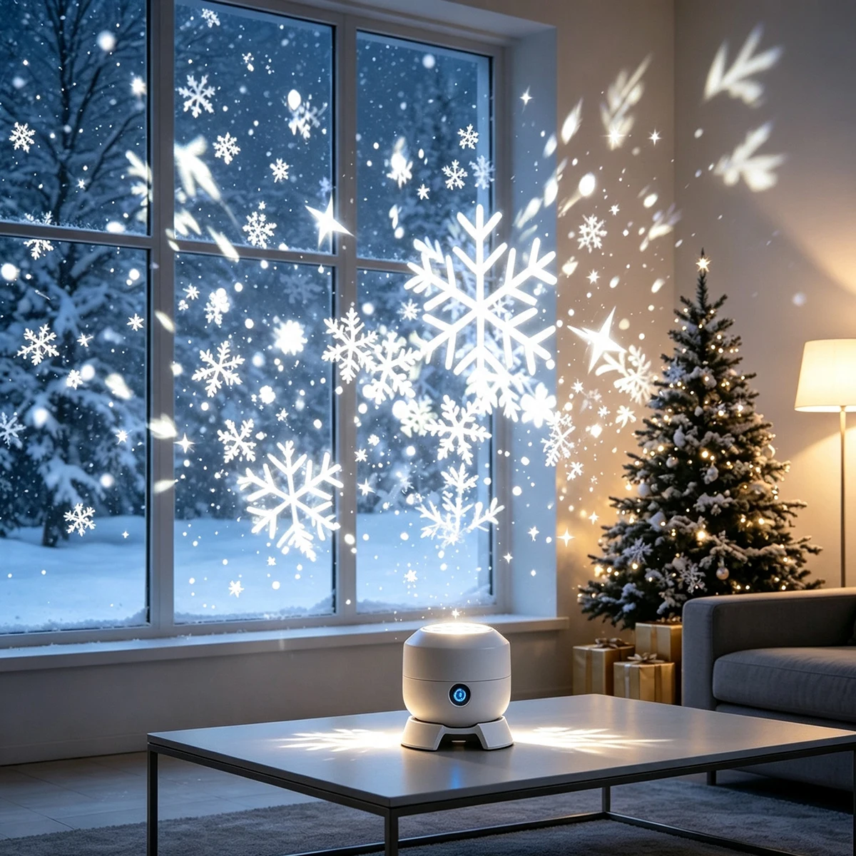 LED Rotating Snowflake Star Pr - огляд і ціна Baby Nursery Wall Lights
