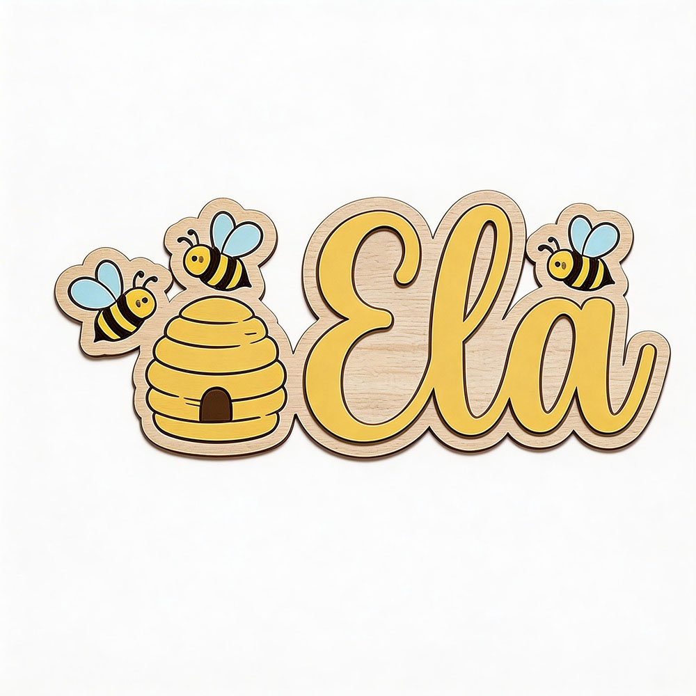Personalized Cute Bee Hive Nam - огляд і ціна Baby Nursery Decor Girl